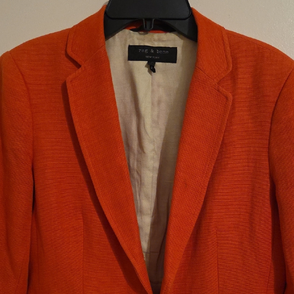 Rag & Bone Women's Vibrant Orange Sport Coat